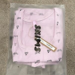 SKIMS 💜Sugar Plum Heart Pattern Tank set